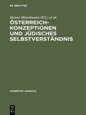 cover image of Österreich-Konzeptionen und jüdisches Selbstverständnis